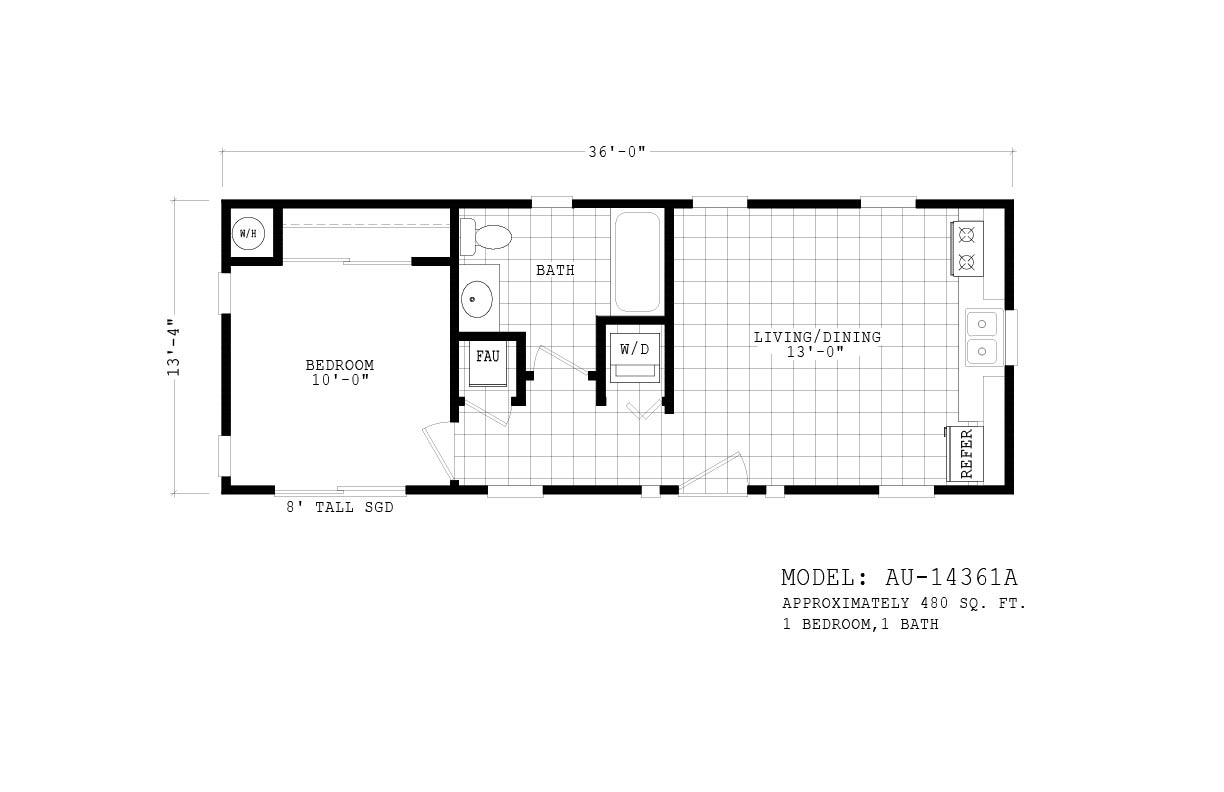 ADU AU 14361A Floor Plan