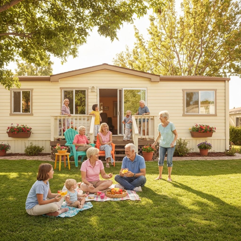 Happy residents in a land lease community