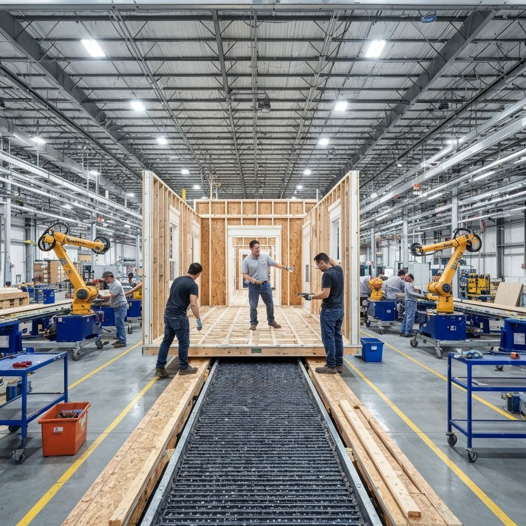 Precision-built manufactured home in factory setting